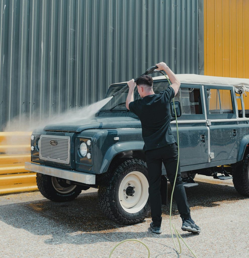 Man Washing Car